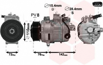 VAN WEZEL 0600k486 -  Компрессор, кондиционер